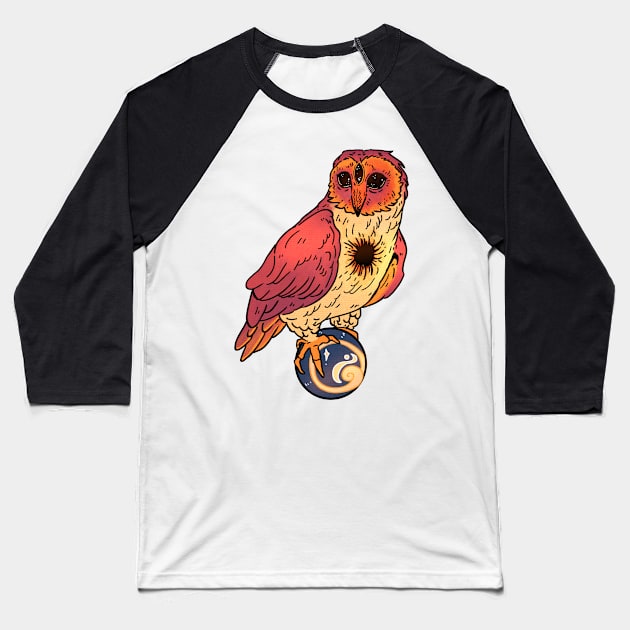 Witch Owl - Sphere Baseball T-Shirt by INOGArt